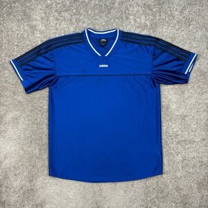Vintage Y2K Adidas Soccer Jersey T Shirt Medium (Fits like Large)